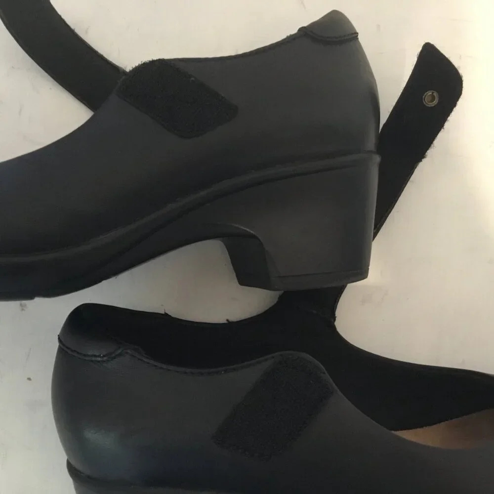 Clarks Hope Henley Black Leather Mary Jane 7.5 M Comfort Shoes Academia Work - Picture 14 of 14